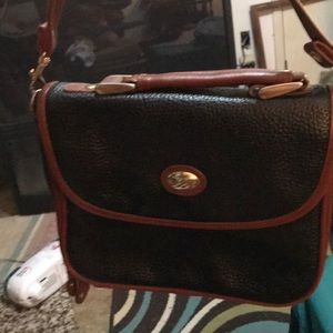Black and brown leather purse